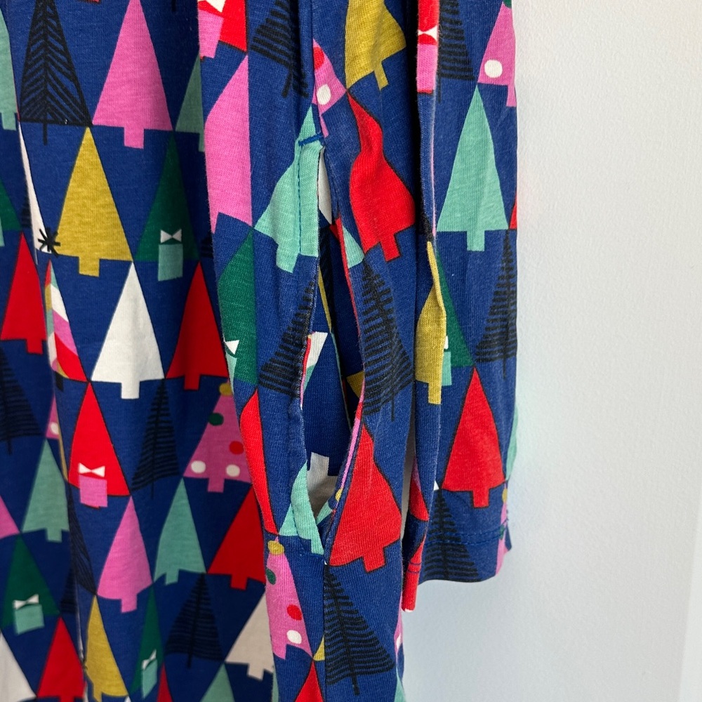 Hanna Andersson Girls Christmas Tree Dress Size 8 (130) Long Sleeve Pockets - Picture 3 of 8